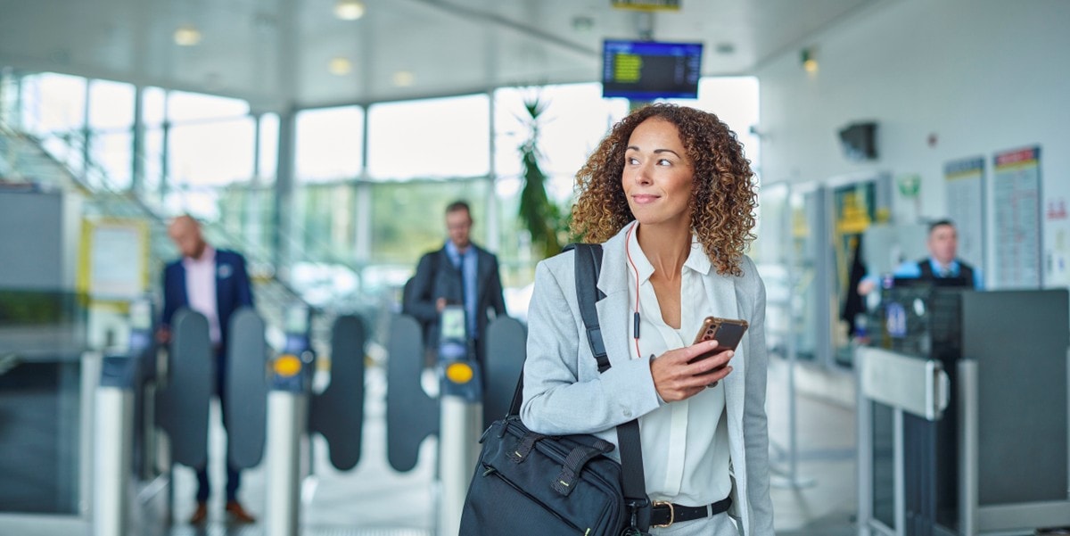 traveler in airport