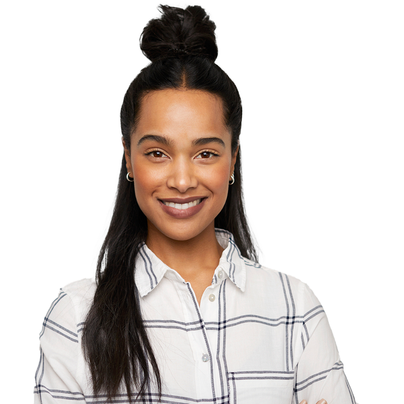 Woman looking at the camera