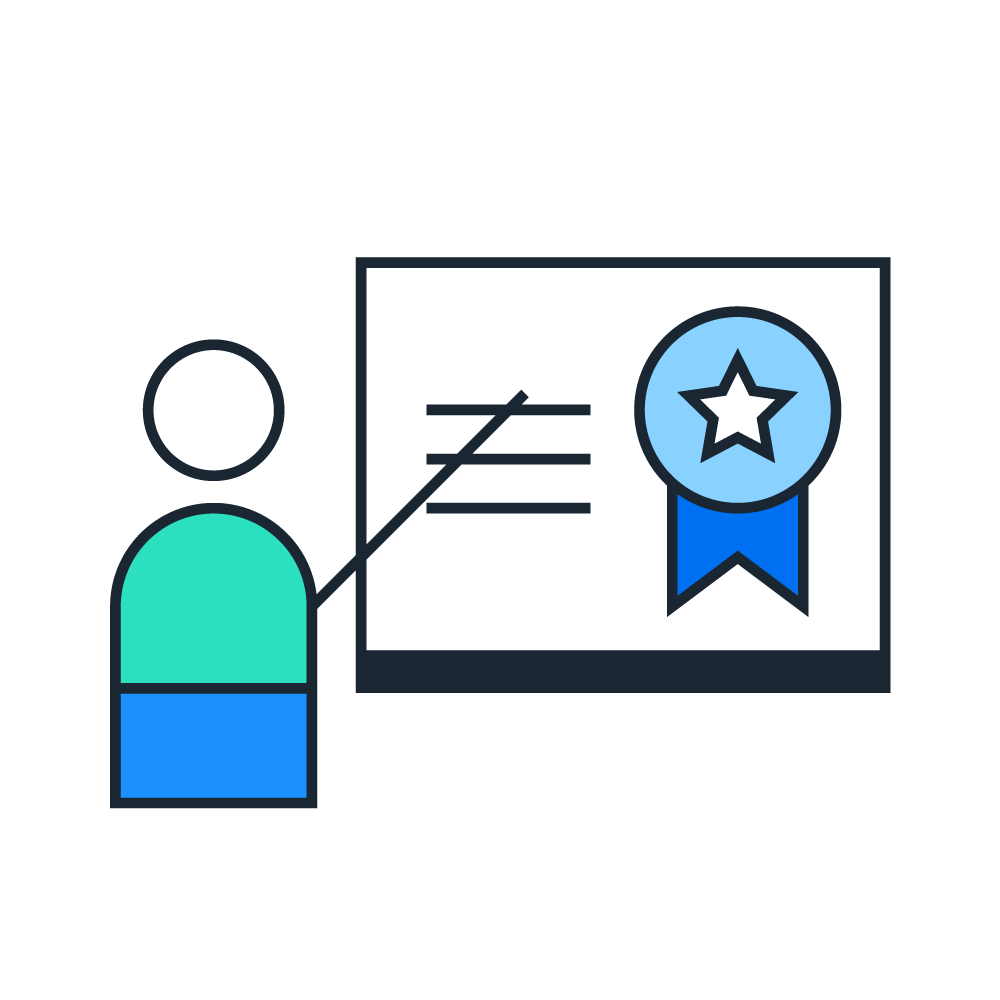 Training certificate pictogram