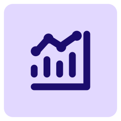 Line graph pictogram